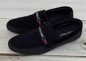 New Franco Vanucci Men's Black Fashion Slip On Loafer 7.5 Driving Shoes Roberto - Picture 1 of 9