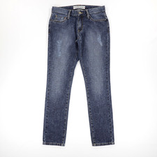 Etienne Marcel Women's Ankle Leopard Denim Jeans Color Blue Size 27