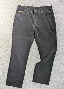 Wrangler Mens Jeans 38x32 Black Texas Corduroy Cord Trousers - Picture 1 of 8