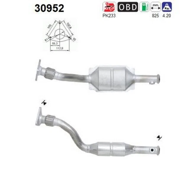 70 KW 95 CV CATALIZZATORE PER Renault Megane I Cabriolet EA0/1 1.4 16V - Immagine 1 di 1