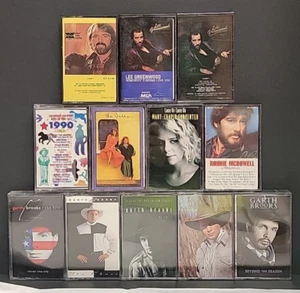 good used Assorted Lot (12) Cassettes Country various artists audio cassettes - Picture 1 of 13