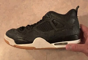 Jordan 4-Laser Black Gum-2018-C12970-001-Größe 6Y-Mid Top-LEFT SHOE ONLY - Bild 1 von 11