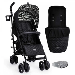 Cosatto Supa 3 Stroller Buggy 0-25kg with Raincover & Footmuff Black Silhouette - Picture 1 of 11