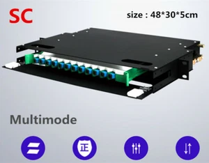 12-port ODF SC full Multimode fiber distribution frame thickened 1.0MM - Picture 1 of 8