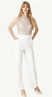 Damsel In A Dress Eira Animal Lace Bodice Jumpsuit - Champagne Uk 10