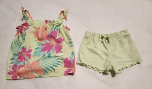 NWT Children's Place Floral Tank Top Shorts Outfit 2PC Toddler Girl - Picture 1 of 1