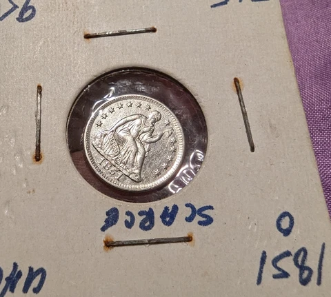 1851 Half Dime Uncirculated Cover