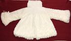 Infant Girl Soft Fur Coat, XL, Ivory, Long Sleeve, Excellent condition 