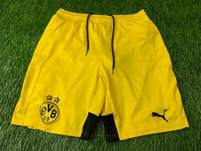 PANTALONES CORTOS DE FÚTBOL BORUSSIA DORTMUND 2016/2017 VISITANTE PUMA TALLA ORIGINAL S Foto 1 de 4