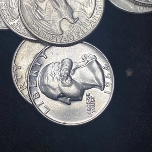 1964 Washington Quarter Gem B.U Best Price Ever (two Coins) - Picture 1 of 3