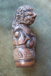 KRIS hilt handle sword knife -BALI-North Java-Cirebon-wood antique - Picture 1 of 10
