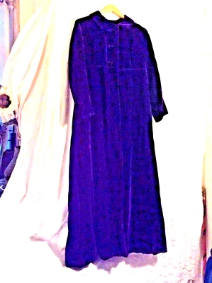 Long Purple Velvet Coat Costume Renaissance Victorian U.S.Domestic Shipp Only - Image 1 of 4