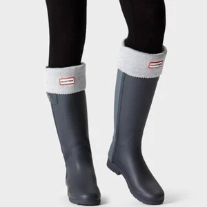 Hunter UAS3068ADA High Boot Socks For Women Size US8-10 women's UK-L/Dove grey - Picture 1 of 3