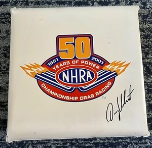 Vintage 2001 NHRA Drag Racing 50th Anniversary Autographed Seat Cushion - RARE - Picture 1 of 2