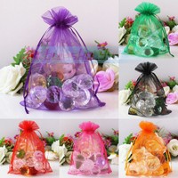 100PCS Organza Sheer Gift Candy Bags Wedding Party Favor Jewelry Pouches
