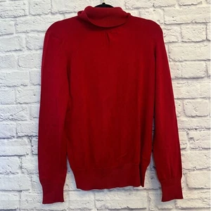 Neu mit Etikett Talbots Rollkragenpullover Pimabaumwolle rot klassischer Stil Damen L - Bild 1 von 6
