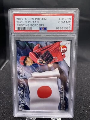 Shohei Ohtani 2022 TOPPS PRISTINE BORDERS #PB-13 ANGELS PSA 10 GEM MINT Pop 8 - Image 1 of 2