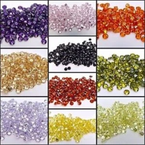 Zircon Loose Gemstone 1 Packet 1000 Pcs 1 MM Multi Color Dimond Cut LotValentine - Picture 1 of 1