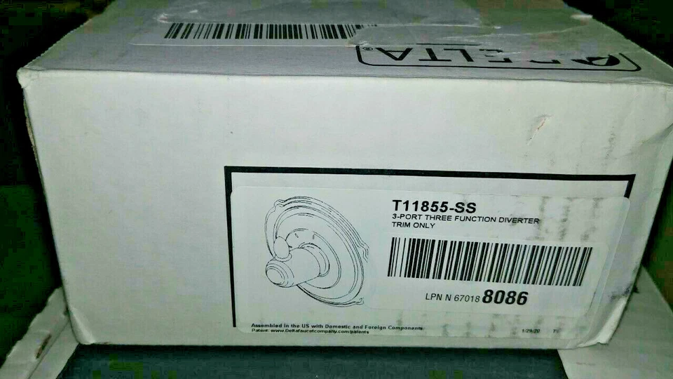 ​Delta T11855-SS Victoriano 3 Ajustes Desviador Borde, Inoxidable  Foto 1 de 1