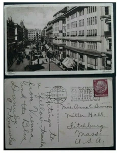 1938 Austria (German Occ) Postcard " Graben Vienna"  ties 15 Pfg stamp - Picture 1 of 3