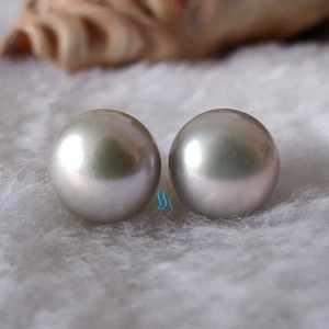 Ohrstecker 10,0-10,5 mm Süßwasserperlen——MEHR FARBEN - Bild 1 von 24