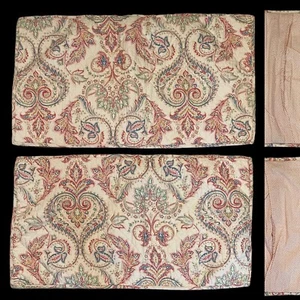 Lauren Ralph Lauren 2 King Shams Quilted Paisley Multicolor Polkadot Reversible - Picture 1 of 10