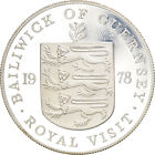 [#866951] Münze, Guernsey, Elizabeth II, 25 Pence, 1978, STGL, Silber, KM:32a