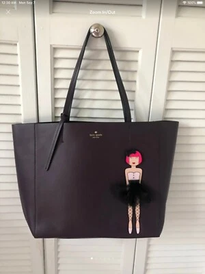 KATE SPADE NEW YORK "ON POINTE BALLERINA" LEATHER HALLIE TOTE EUC - Image 1 of 2