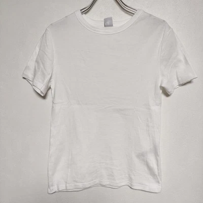 PETIT BATEAU Cotton S Plain Short-sleeved T-shirt Tops white 4-0815S∞ - Image 1 of 3