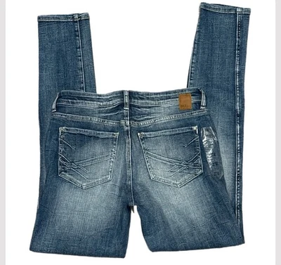 NEW BKE Slim Jeans Mens 27R Blue Denim Skinny Leg Medium Wash Women’s 27x32 - Image 1 of 4