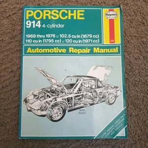 Porsche 914 Shop Manual 1969-1976 4 cylinder Repair Guide Haynes - Foto 1 di 6