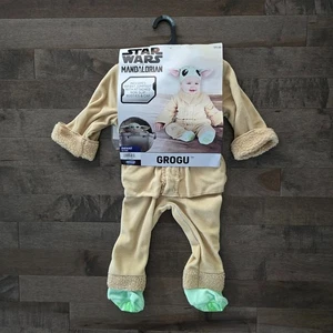 Star Wars Grogu Costume Mandalorian The Child Baby Yoda SZ 12-18m Halloween NEW - Picture 1 of 12