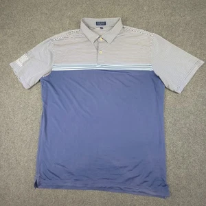 Peter Millar Shirt Mens XLARGE Blue crown crafted Polo golf lightweight Size XL - Picture 1 of 9