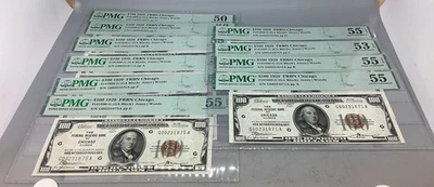 Sequential 1929 $100 Notes FRBN Chicago Fr# 1890-G - Lot Of 10 - Image 1 of 4