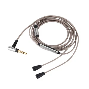 Silver Plated Audio Cable With Mic For Sennheiser IE80 IE8 IE80s IE8i Headphone - Picture 1 of 8