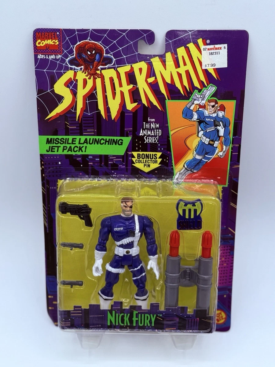 ToyBiz Spider-Man Comic Book Heroes Nick Fury Action Figures for