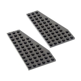 2x Lego Wing Plate 12x6 Right Black Star Wars 10188 4143181 30356
