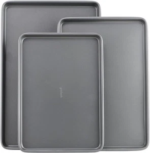 GoodCook Everyday Antihaft Kohlenstoffstahl Backblech Set, 3er Pack - Klein 13" x 9 - Bild 1 von 5
