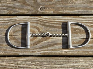 QUALITÄT Edelstahl verdreht Englisch Dee D Ring Trense Bit - 4,75" 4-3/4" - Bild 1 von 7