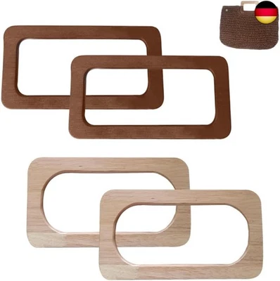 Dtoterul Taschengriffe 4 Stück Taschengriffe Holz Handtaschengriffe Aus Holz  - Bild 1 von 4