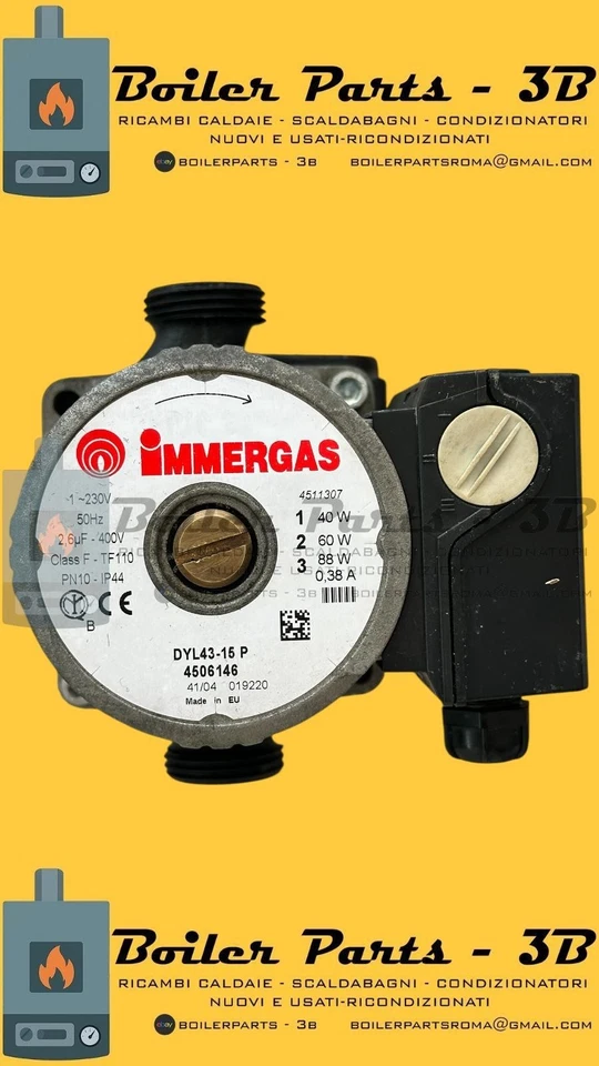 CIRCOLATORE IMMERGAS NIKE MINI DYL43-15 P 45061146 FUORI PRODUZIONE - Imagen 1 de 3