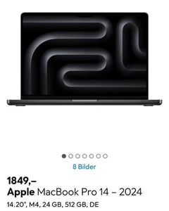 ⭐️ Apple MacBook Pro 14 Zoll M4 Pro 2024 Space Schwarz gratis ✅Blitzversand✅ - Afbeelding 1 van 1