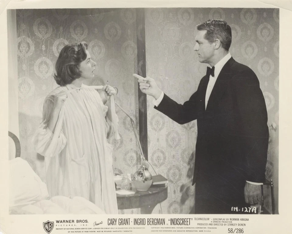 "INDISCREET"-ORIGINAL PHOTO-CARY GRANT-INGRID BERGMAN-PROFILE-#127A - Image 1 of 1