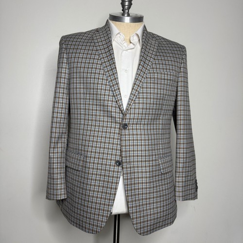 Cappotto sportivo blazer a quadri Michael Kors marrone check vestibilità moderna 44R