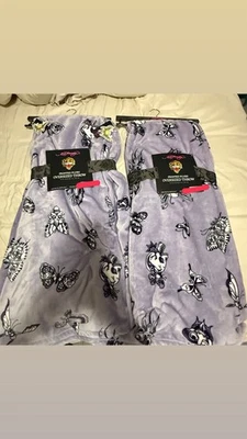 Ed Hardy Fleece Oversized Throw Blanket Purple Skull Butterfly Print NWT - Image 1 of 3
