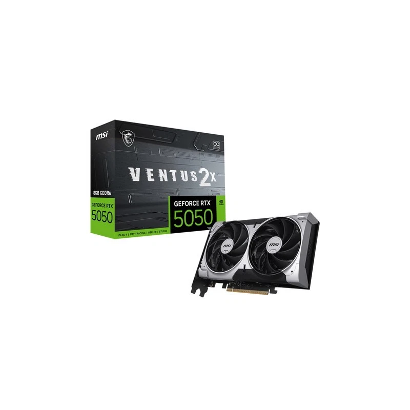 MSI VGA GEFORCE RTX 5050, RTX 5050 8G VENTUS 2X OC, 8GB GDDR6, HDMI/DP*3, ATX, D - Immagine 1 di 1