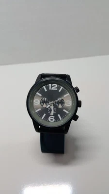 Relógio masculino Accutime BKE9123 grande pulseira de silicone - Imagem 1 de 4
