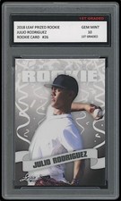 JULIO RODRIGUEZ 2018 LEAF PRIZED 1ST GRADED 10 ROOKIE CARD #26 SEATTLE MARINERS