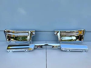1963 CHEVY IMPALA / FULL SIZE REAR BUMPER SET 3PC (CHROME FINISH / ORIGINAL OEM) - Picture 1 of 4