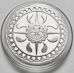 HEX SIGN PENNSYLVANIA DUTCH GOOD LUCK SYMBOL Franklin Mint STERLING SILVER COIN - Picture 1 of 4